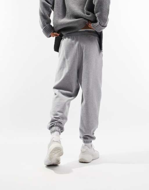 ASOS DESIGN oversized joggers in grey marl