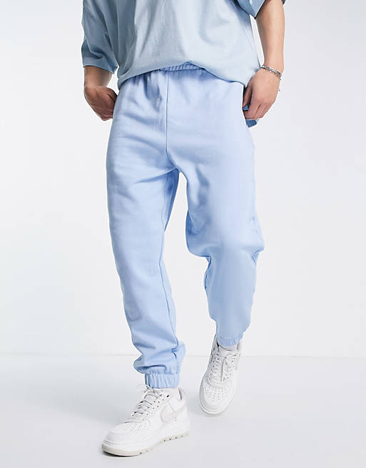 ASOS DESIGN oversized joggers in pastel blue, 1 of 4