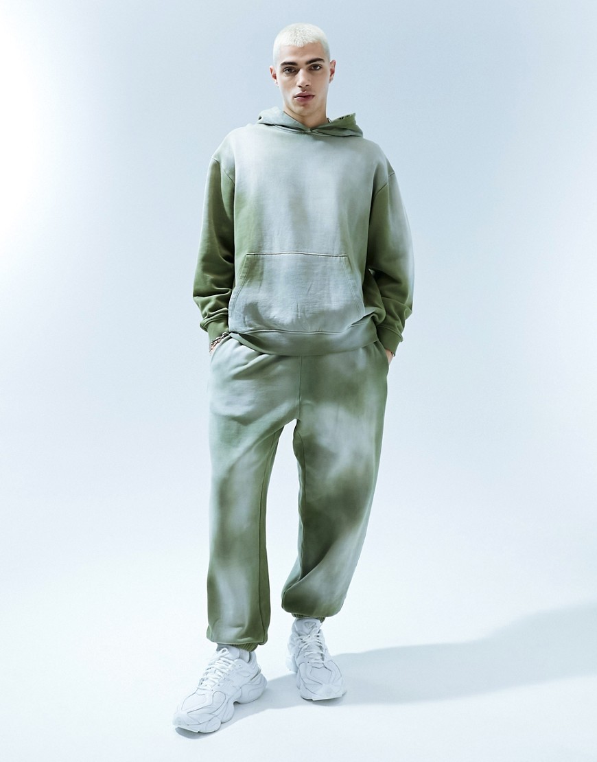 ASOS DESIGN oversized joggers in washed green