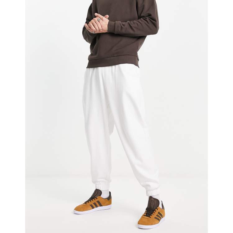 Baggy cheap white joggers