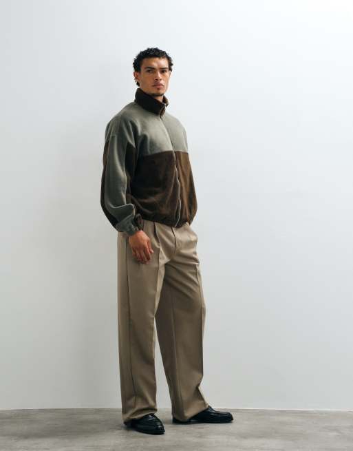 ASOS DESIGN oversized joggers with piping and print in light grey - LGREY, 2 of 5