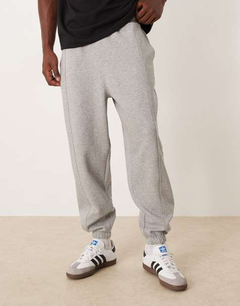 ASOS DESIGN - Oversized joggingbroek in gemêleerd grijs - view 1