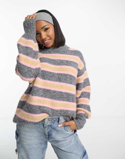 Pink deals grey jumper