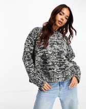 Only chunky knit jumper in blue and white space dye | ASOS