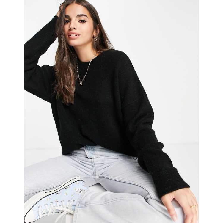 Black oversized 2024 jumper womens