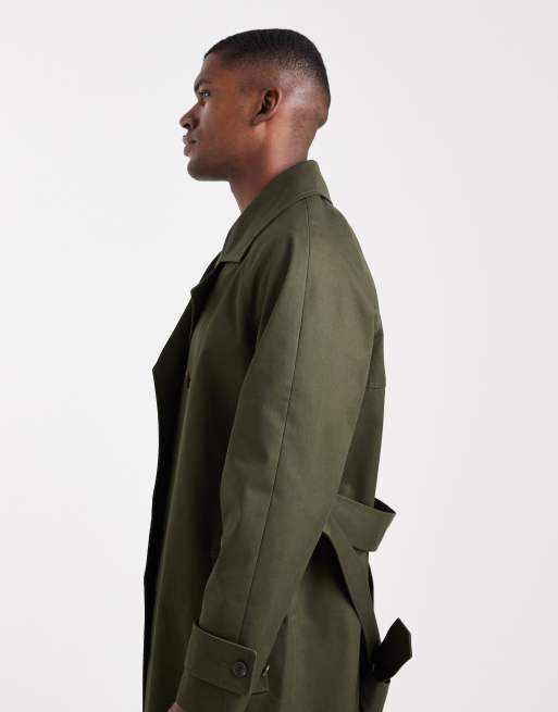 ASOS DESIGN - Oversized kakigrøn trenchcoat, 5 af 5