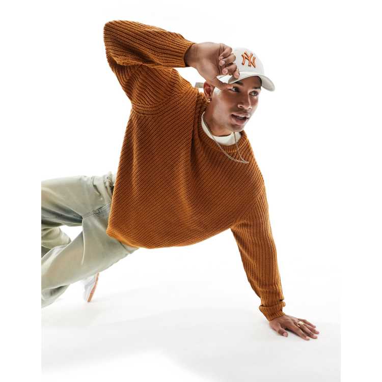 Burnt orange 2025 sweater mens