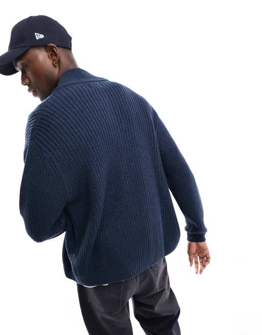 オンラインショップ】 RANDAM argue トップス RIB NAVY KNIT トップス 