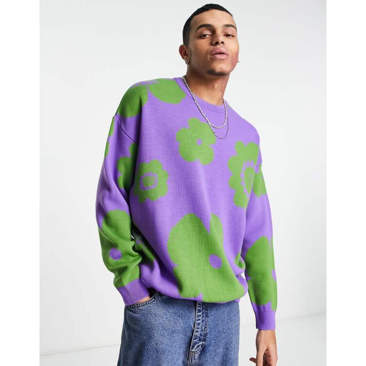 Purple and green online sweatshirt