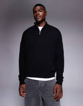 ASOS DESIGN - Premium oversized sweatshirt van zware 400 gsm stof in zwart