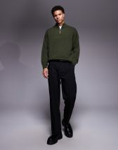 ASOS DESIGN - Premium oversized sweatshirt van zware 400 gsm stof in zwart