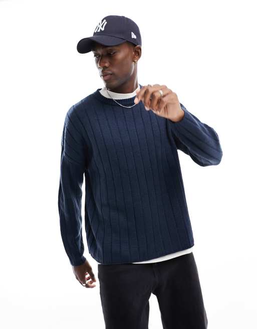 Ribbed Crew Neck Sweater