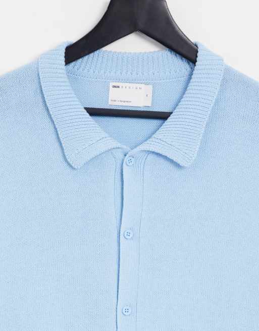 Knitted button best sale through polo