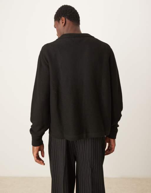 ASOS DESIGN oversized knitted cardigan in black ASOS