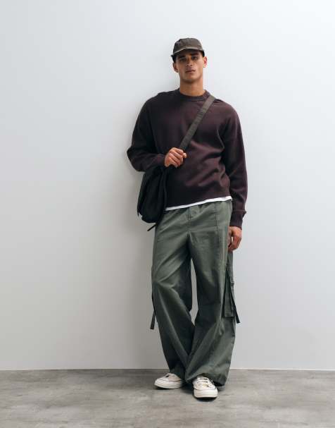 ASOS DESIGN oversized knitted jumper in brown - view 1