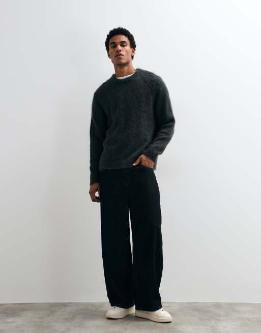ASOS DESIGN oversized knitted jumper in dark green, 2 of 5