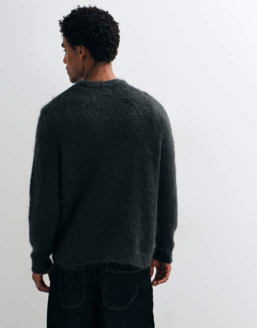 ASOS DESIGN oversized knitted jumper in dark green, 5 of 5