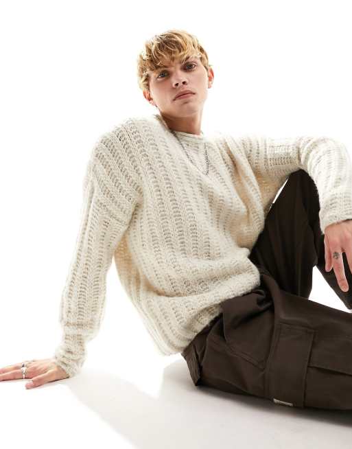 Oversized knitted jumper mens sale