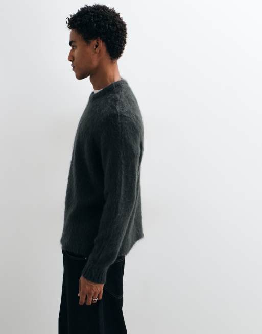 ASOS DESIGN oversized knitted sweater in dark green, 4 of 5