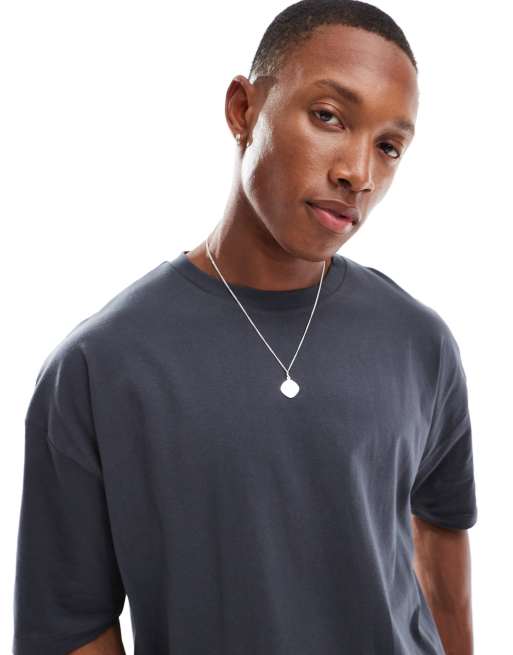 ASOS DESIGN - Oversized koksgrå T-shirt med 'Mexico City'-print på ryggen, 3 af 4