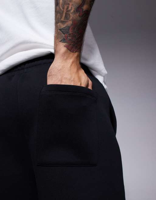 ASOS DESIGN - Oversized langere short van zware stof in scubastijl in zwart, 5 van 5