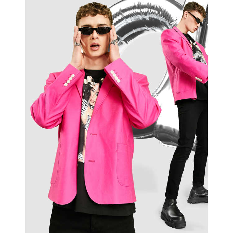 Pink neon blazer best sale