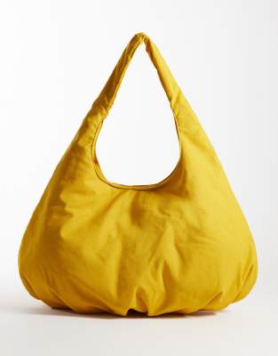Asos Design Oversized Linen Tote Bag Mustard-yellow