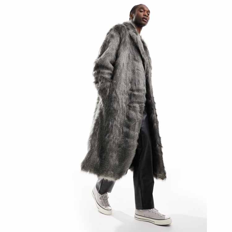 Asos mens fur coat sale