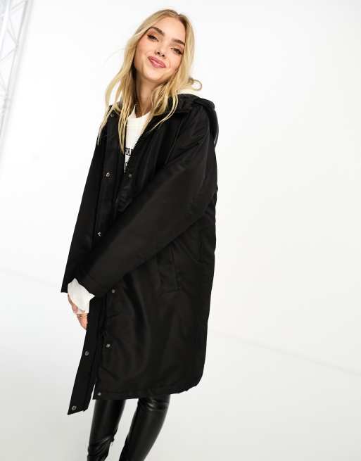 Long on sale black raincoat