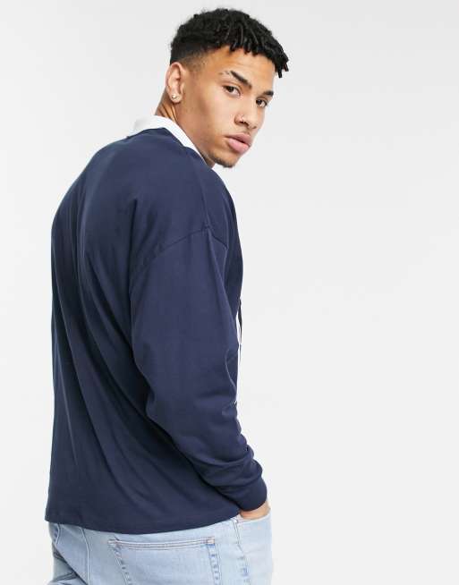 ASOS Design Oversized Polo Long Sleeve T-Shirt