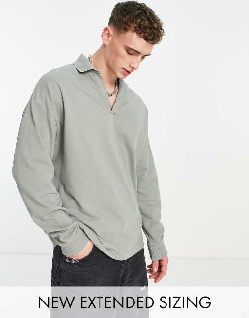 Asos long clearance sleeve polo shirts