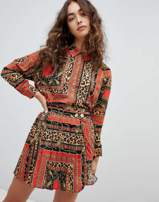 asos scarf print dress