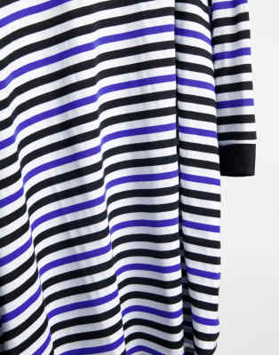 asos blue striped dress