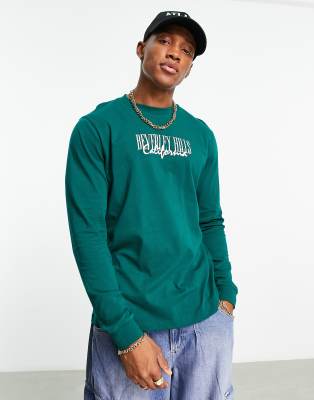 ASOS DESIGN oversized t-shirt in dark green with Nashville city print