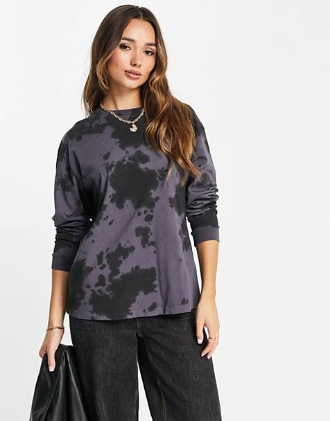Asos Donna Abbigliamento Intimo Magliette intime SoU Katie Completo con t-shirt oversize e leggings corti in cotone tie-dye MULTI 