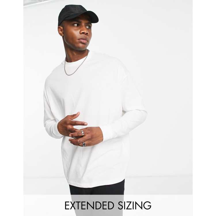 ASOS DESIGN oversized long sleeve t-shirt in white | ASOS