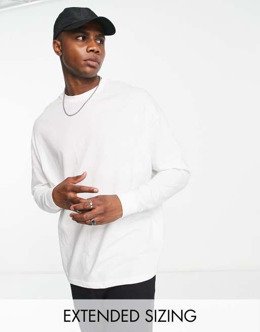 ASOS DESIGN oversized long sleeve t-shirt in white