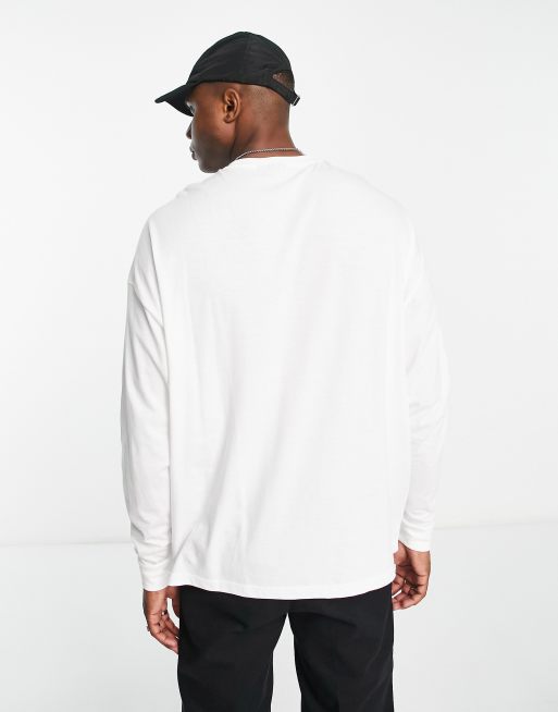 ASOS DESIGN oversized long sleeve t-shirt in white | ASOS