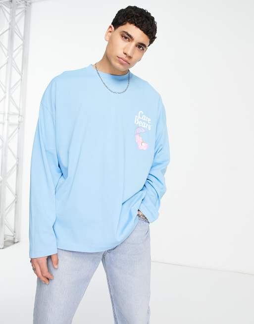 ASOS DESIGN oversized long sleeve t-shirt with Care bears print in