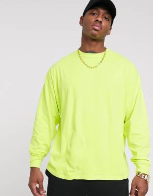 Neon yellow shop long sleeve shirt