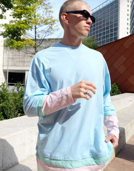 Download ASOS DESIGN oversized long sleeve t-shirt with layered ...
