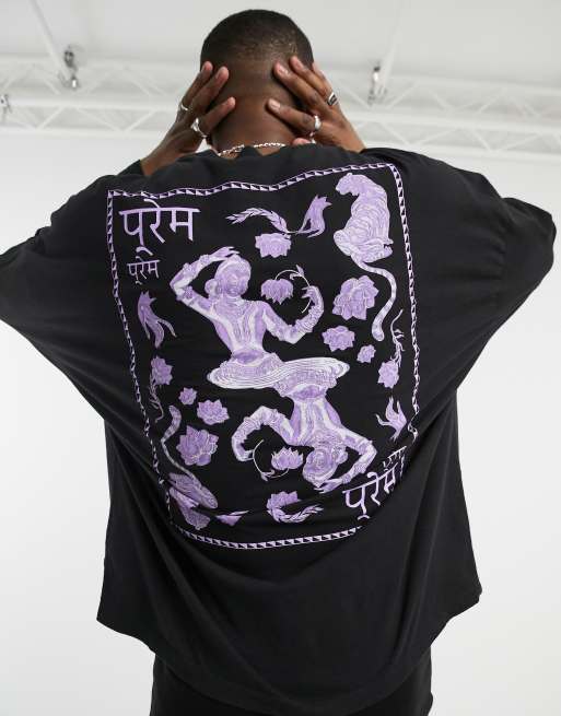 Purple black hot sale t shirt