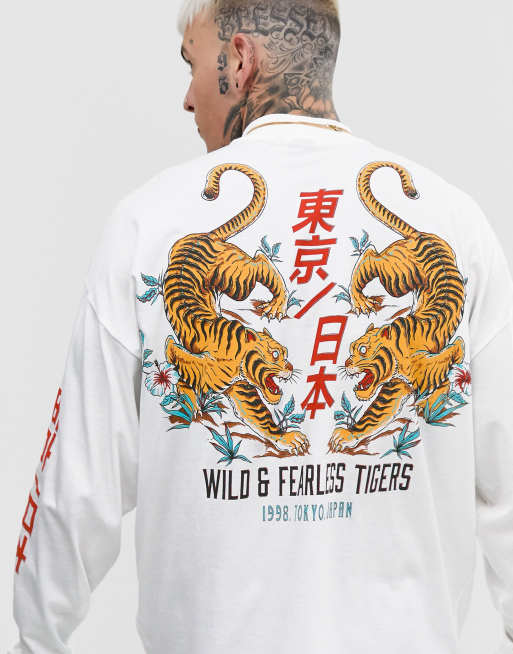  Fearless Tiger Design T-Shirt : Clothing, Shoes & Jewelry