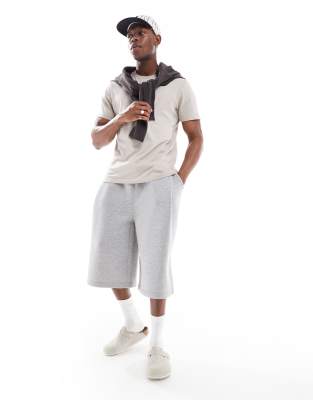 Weekday Simon scuba jersey shorts in black
