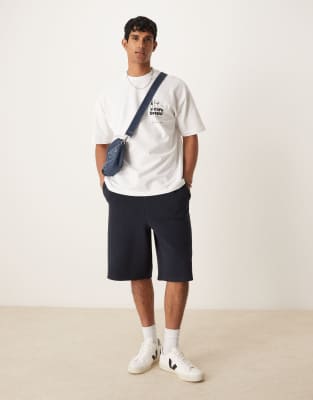 Asos Design Oversized Longer Length Textured Shorts