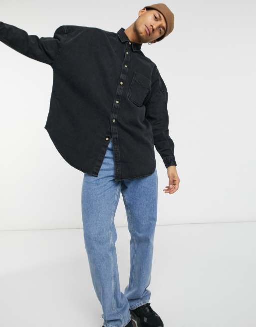 Black denim oversized store shirt