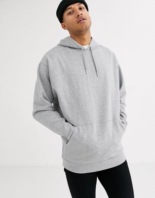 longline grey hoodie