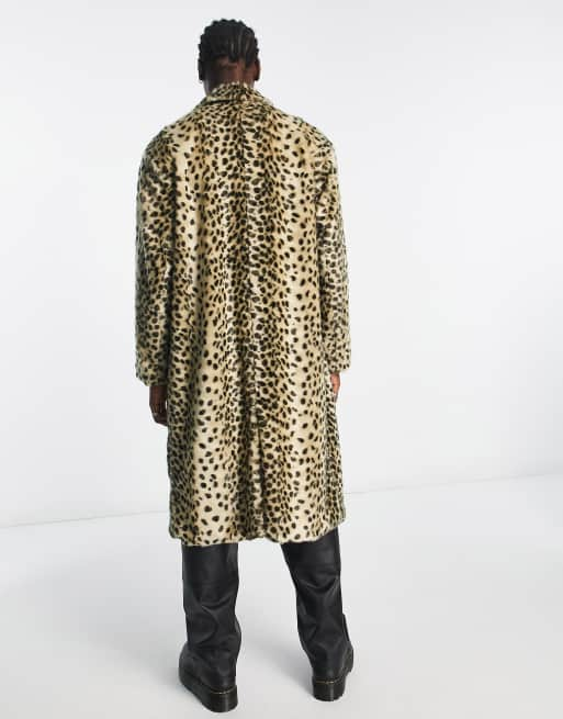 Asos leopard best sale print coat