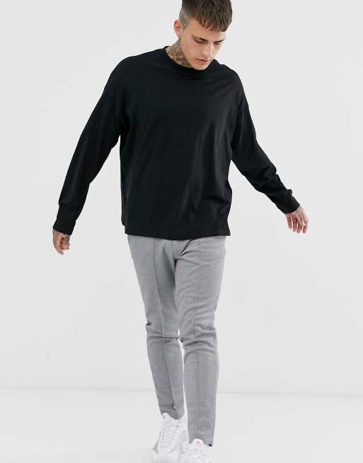 LIMITED COLLECTION Curve Black Oversized Side Split T-shirt