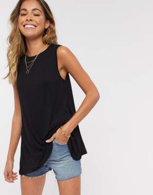 asos black vest top